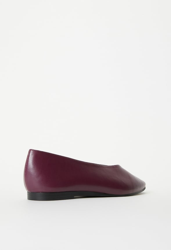 Beth Ballet Flat Maroon Banner