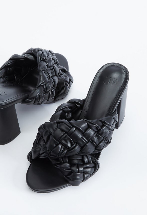 Blair Block Heeled Sandal Black Caviar