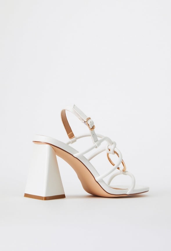 Aelia Gladiator Heeled Sandal Bright White