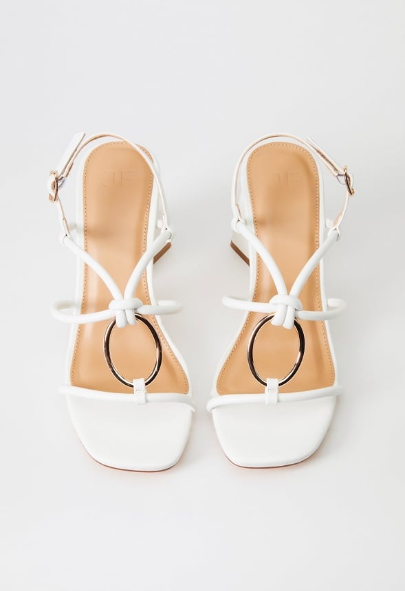 Aelia Gladiator Heeled Sandal Bright White