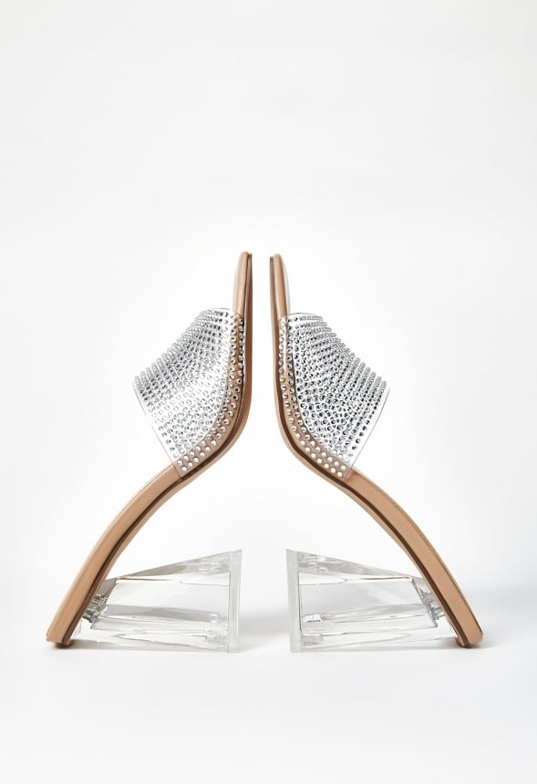 Vela Block Heeled Sandal Clear