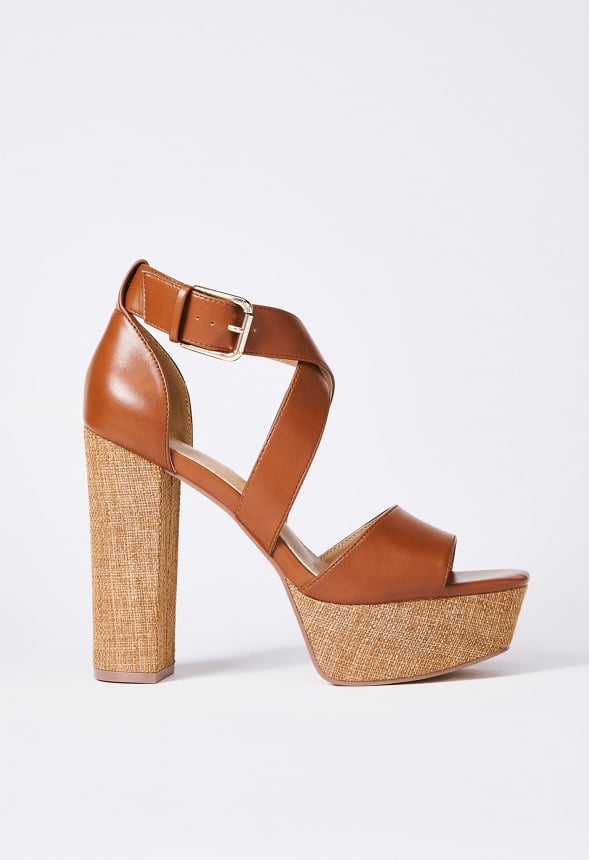 Sereia Heeled Sandal French Oak/ Light Brown