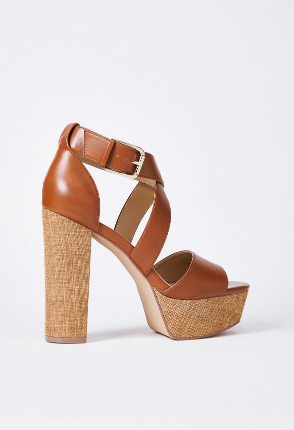 Sereia Heeled Sandal French Oak/ Light Brown