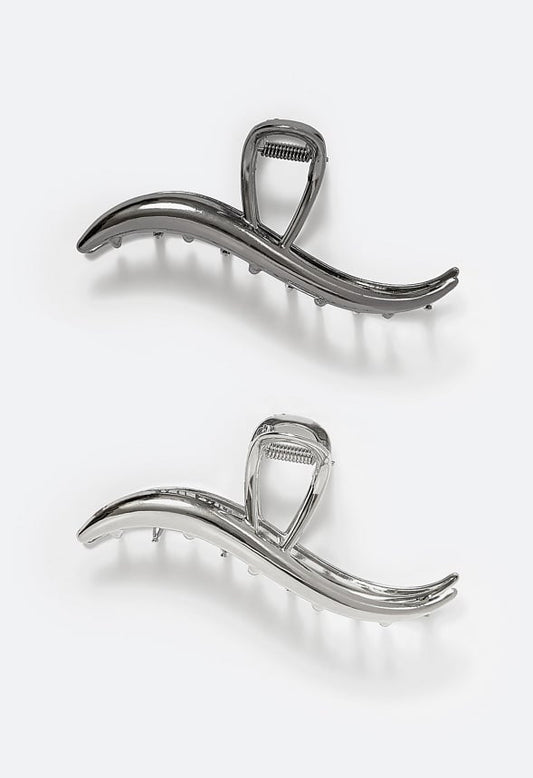 2-Pack Ura Fluid Wave Metal Claws Gunmetal/ Silver