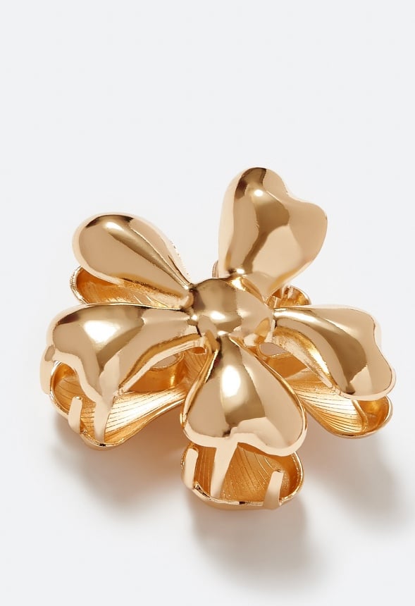 Yola Metal Flower Hair Claw Gold/ Gold