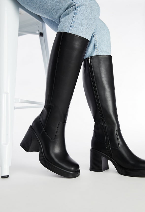 Romy Heeled Boot Black