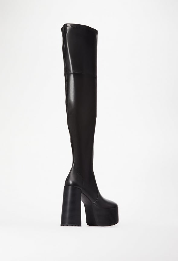 Reigan Heeled Boot Black