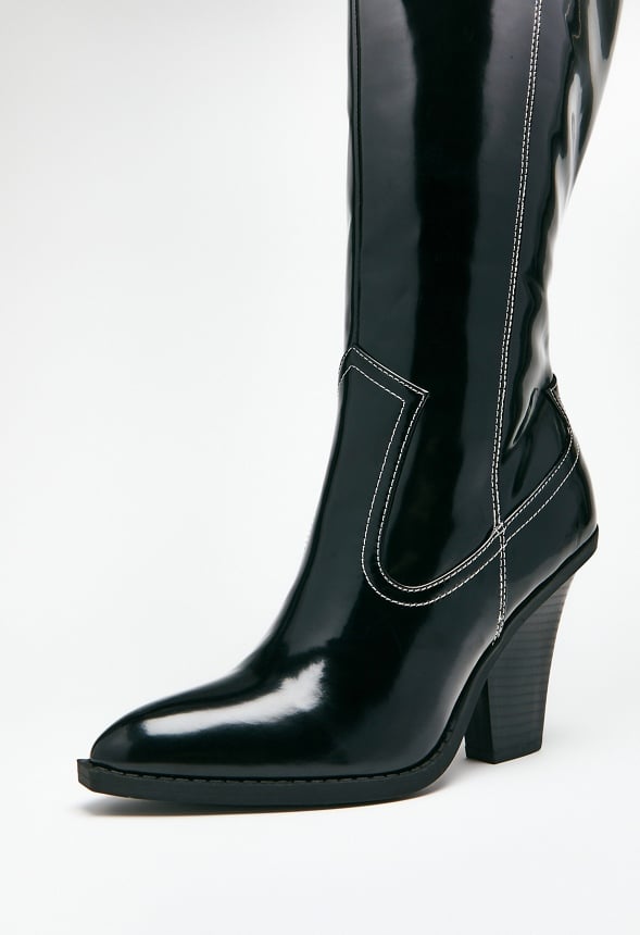 Bella Heeled Boot Black