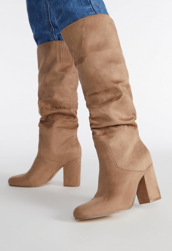 Leona Heeled Boot Taupe