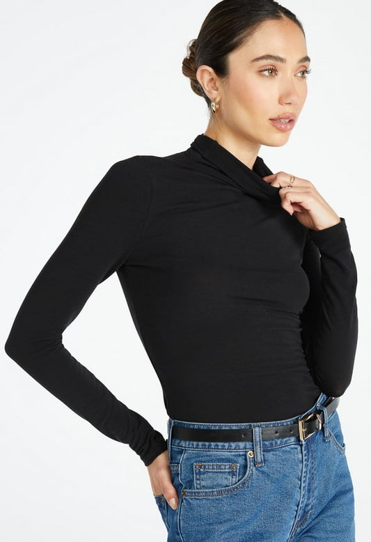 Turtleneck Top Black Caviar