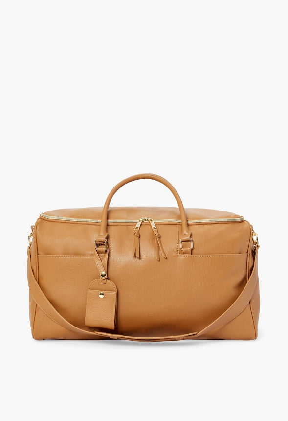 Garment Convertible Weekender Bag Light Camel
