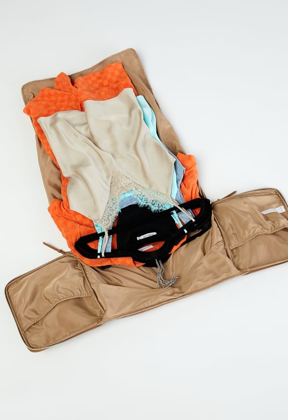 Garment Convertible Weekender Bag Light Camel