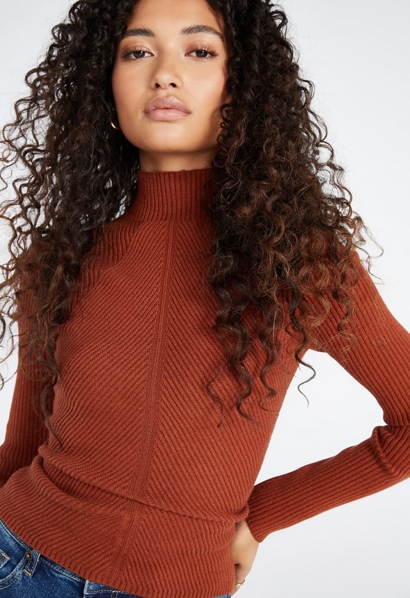 Sweater Rib Top Picante Brown