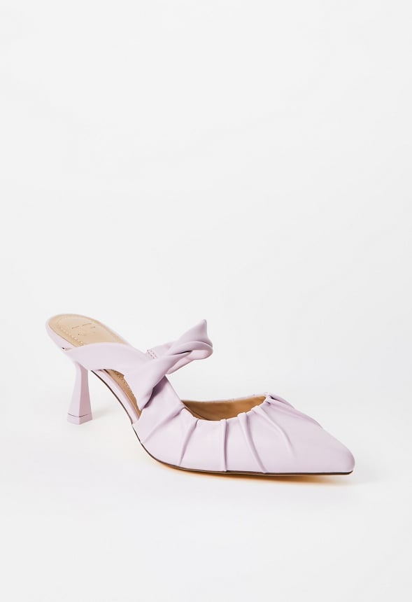 Clementine Embellished Court Lilac Snow