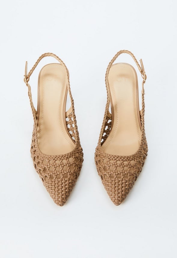 Vera Sling-Back Court Taupe