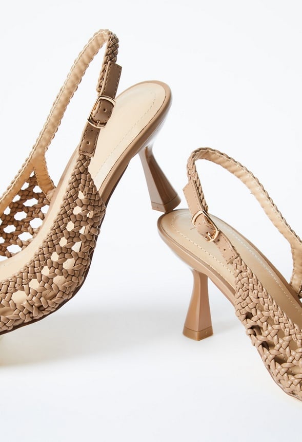Vera Sling-Back Court Taupe