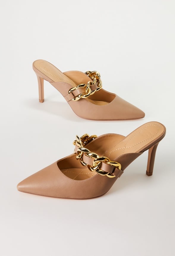 Keelie Pointed Toe Mule Taupe