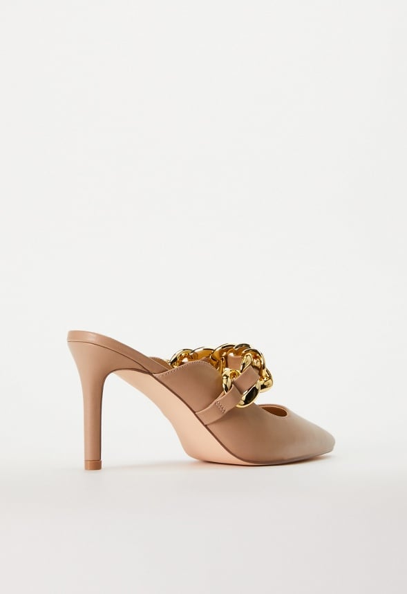 Keelie Pointed Toe Mule Taupe