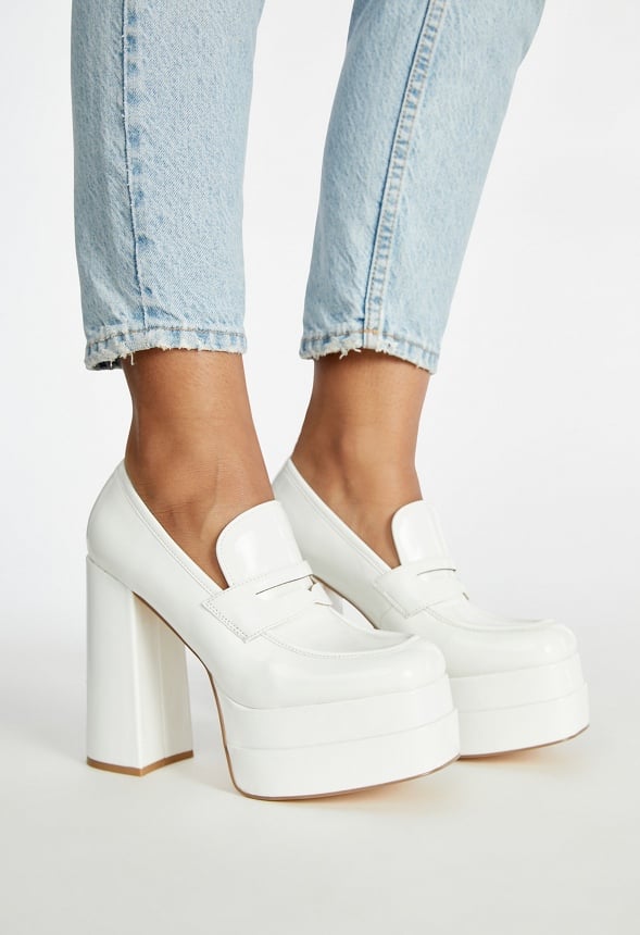 Margaux Platform Loafer Court Bright White