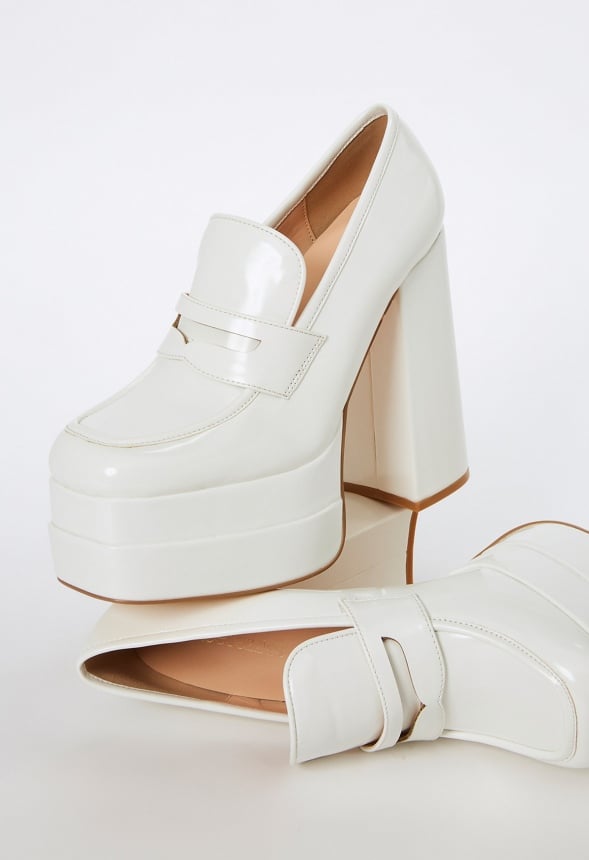 Margaux Platform Loafer Court Bright White