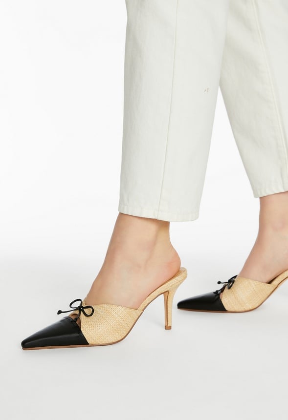 Sabrina Mule Pump Light Natural/ Black