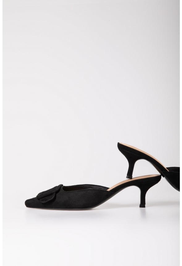 Orla Kitten Heel Mule Black