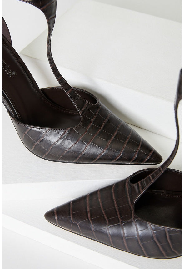 Vedeka Stiletto Pump Cacao Brown