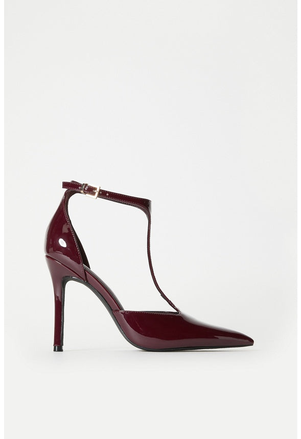 Vedeka Stiletto Pump Maroon Banner
