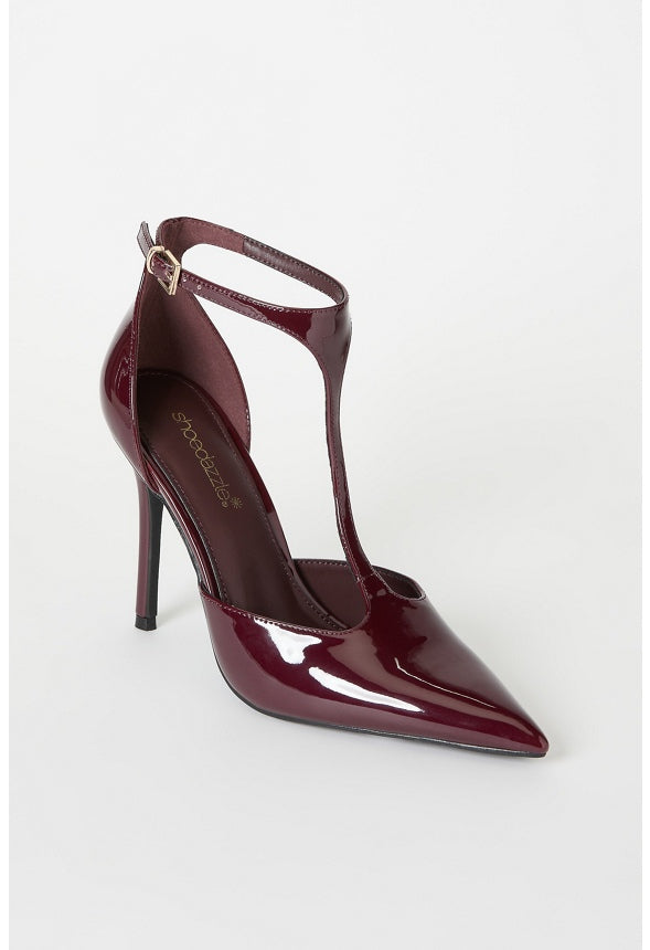 Vedeka Stiletto Pump Maroon Banner