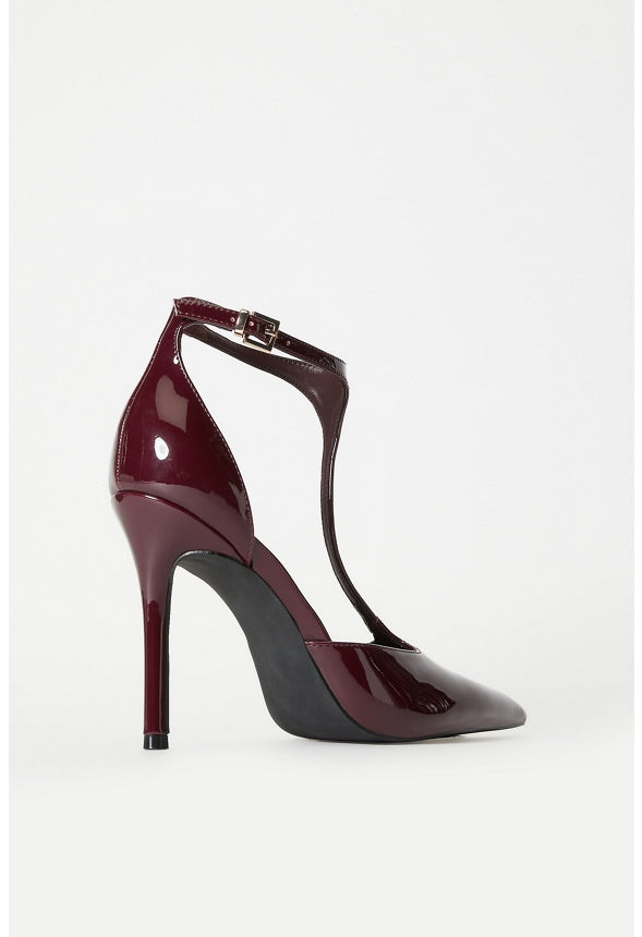 Vedeka Stiletto Pump Maroon Banner