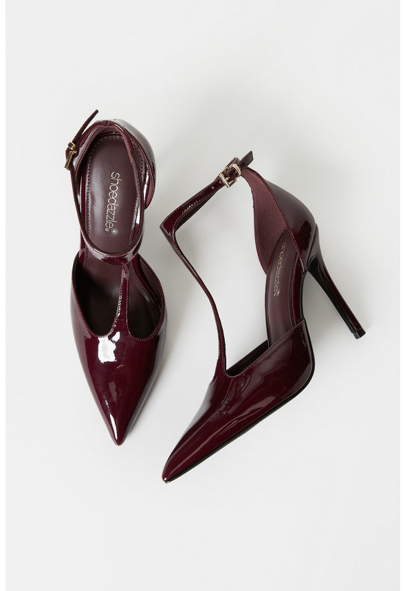 Vedeka Stiletto Pump Maroon Banner