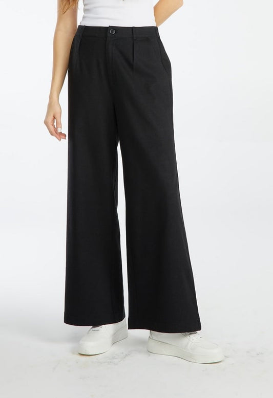 Wide Leg Trousers Black Caviar