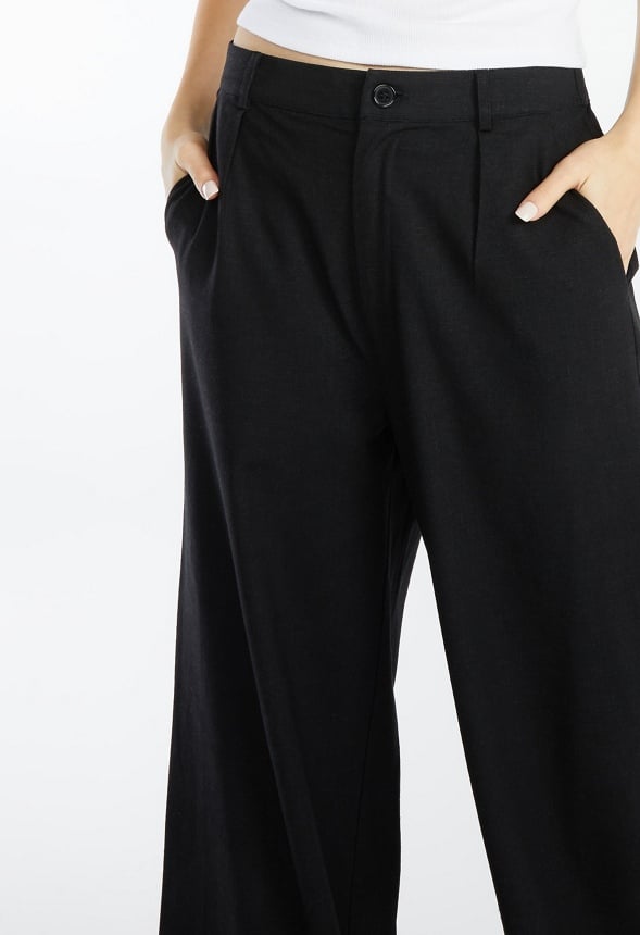 Wide Leg Trousers Black Caviar