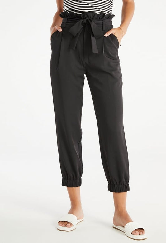 Paperbag Joggers Black Caviar