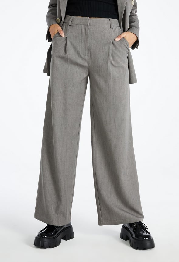 Wide Leg Suiting Trousers Vapor Blue