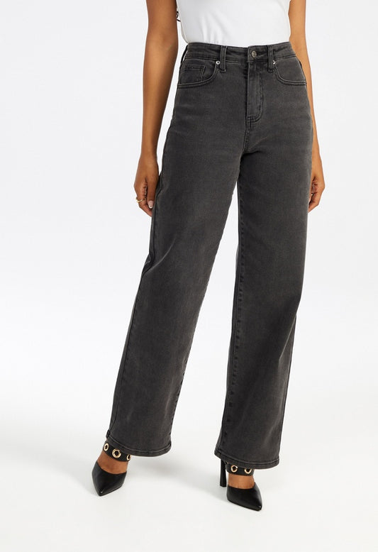 Ultra High Rise Straight Leg Denim Jeans Nikki Wash