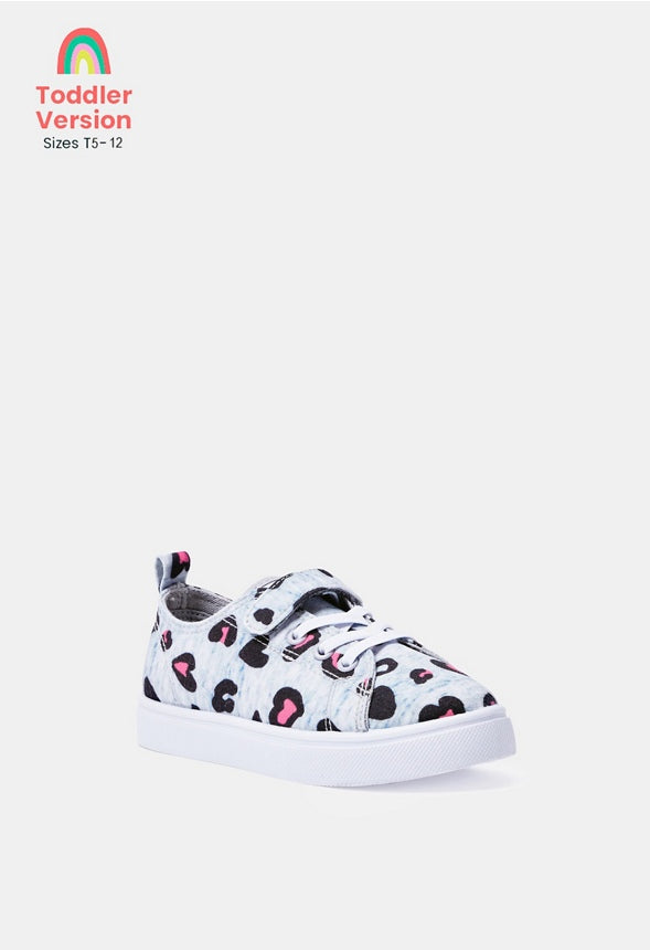 Leopard Heart Trainers Heart Grey