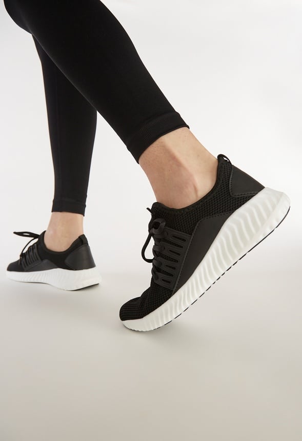Velinda Knit Flat Sneaker BLACK
