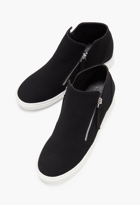 Kayden Wedge Trainers Black