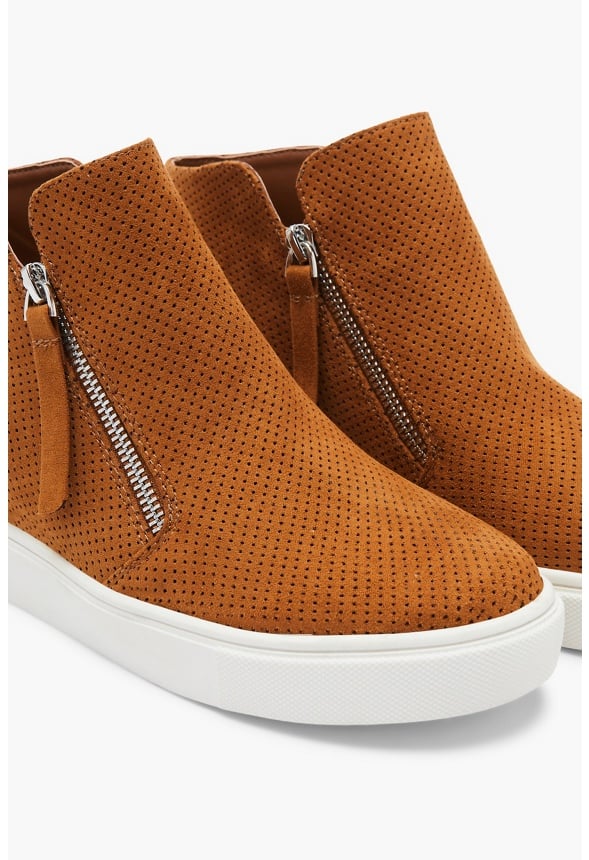 Kayden Wedge Trainers Camel
