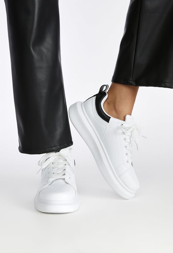 Breanne Platform Trainers White Combo