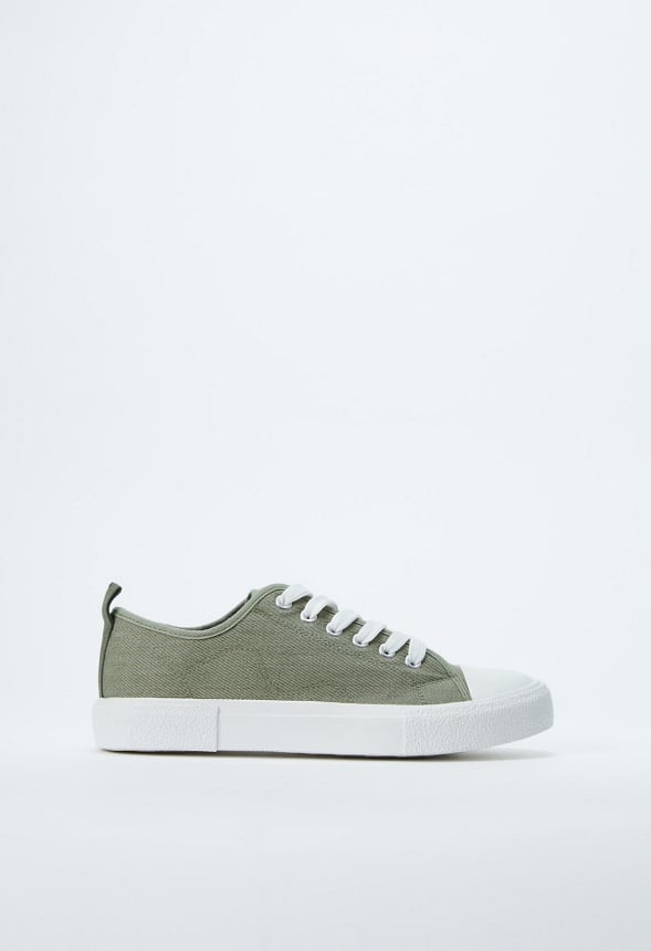 Jeymi Low Top Trainers Seagrass Green