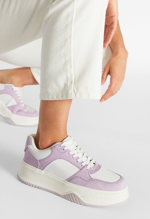 Billie Court Trainers Orchid Petal/ Bright White