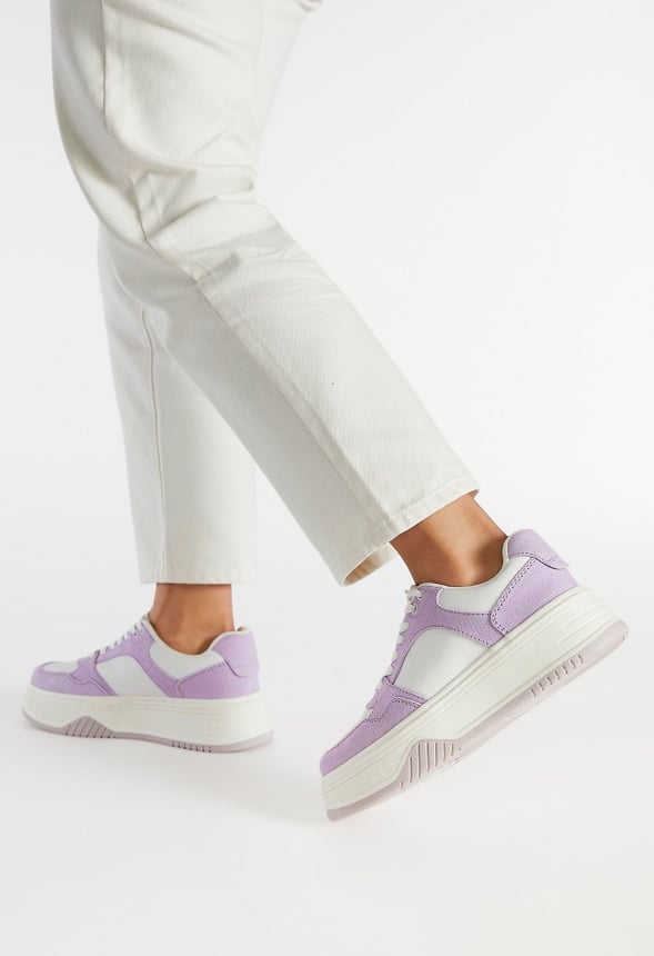 Billie Court Trainers Orchid Petal/ Bright White