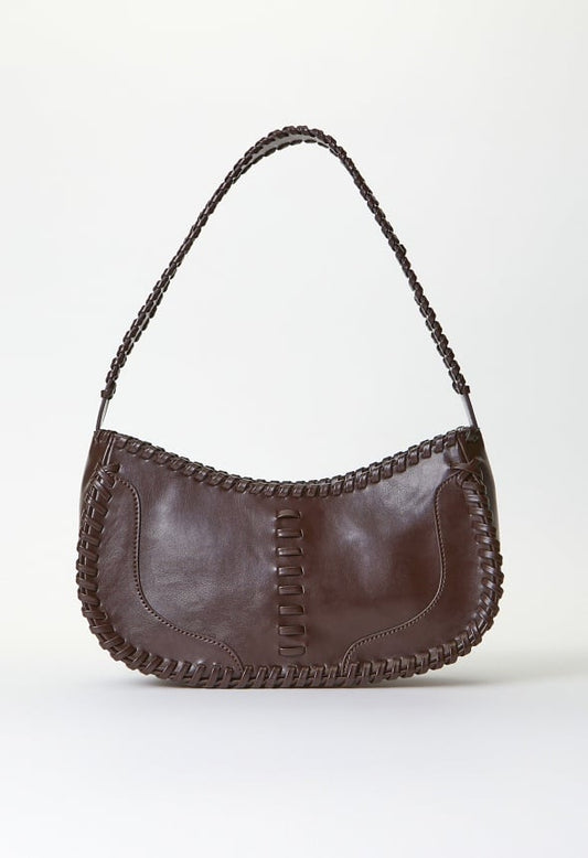 Whipstitch Shoulder Bag Cacao Brown