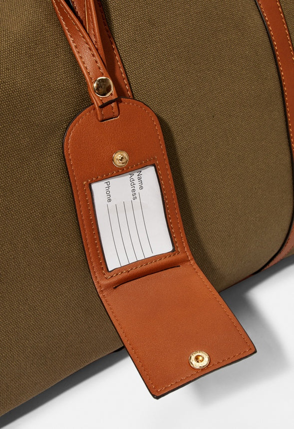 Wanderlust Weekender Tote Olive Canvas