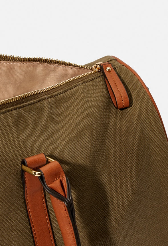 Wanderlust Weekender Tote Olive Canvas
