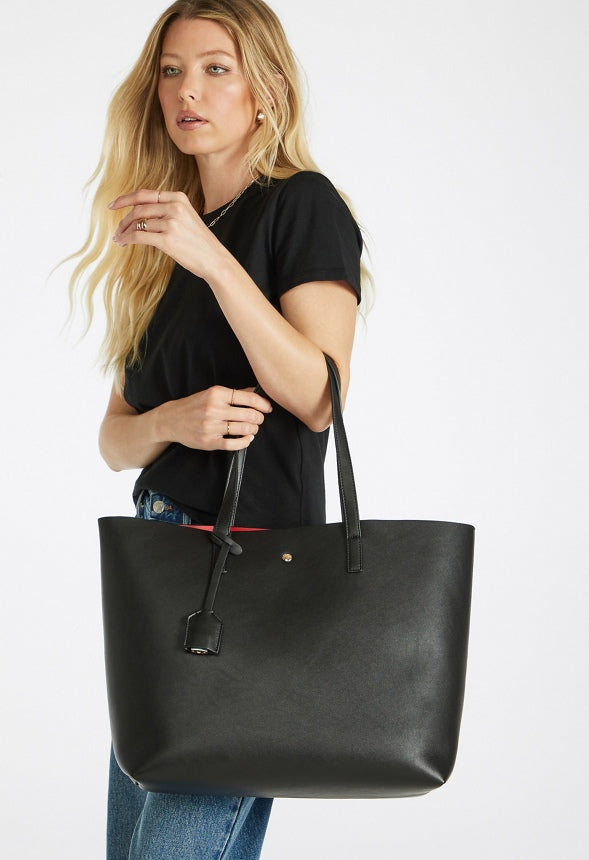 East And West Unlined Tote Black