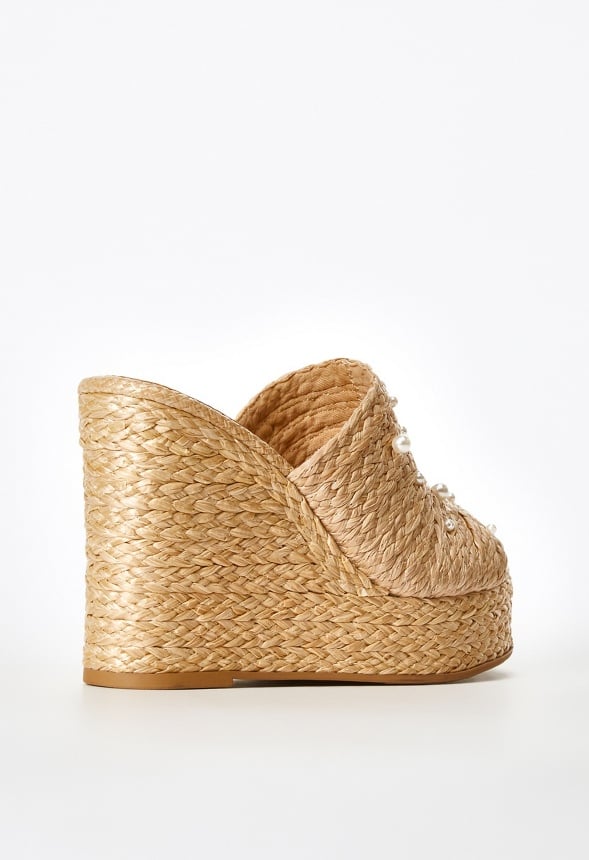 Anaya Mule Wedge Sandal Natural