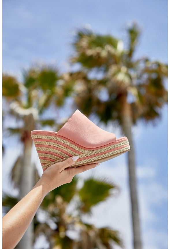 Anaya Mule Wedge Sandal Blooming Dahlia
